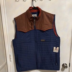 NWT Rural‎ Cloth Men's Rider 2XL Vest Outdoor Full Zip Pockets Insulated Quilted